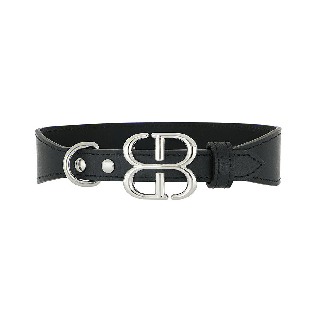 Collar Icon - col. Black  Luxury Fashion Collars and Leashes made in Italy