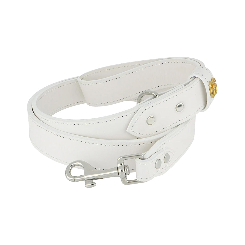 White leash and store collar